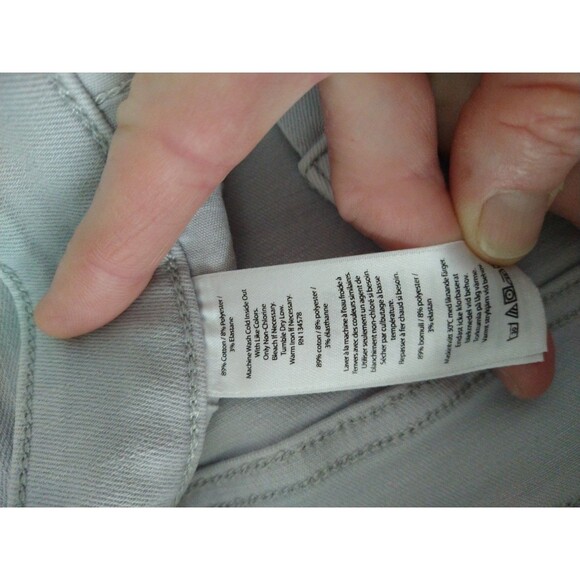 Vineyard Vines Juniors Size 4 Mid Rise Gray Skinny Jeans 5 pocket back to school - Picture 6 of 9